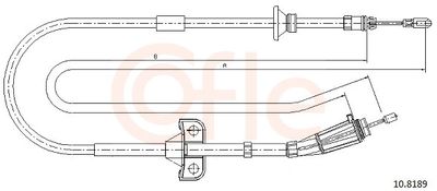 Cable Pull, parking brake COFLE 10.8189