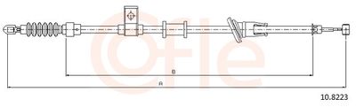 Cable Pull, parking brake COFLE 10.8223