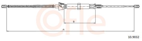 COFLE 10.9032 Cable Pull, parking brake