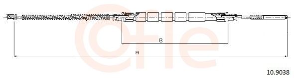 COFLE 10.9038 Cable Pull, parking brake