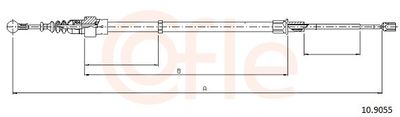 Cable Pull, parking brake COFLE 10.9055