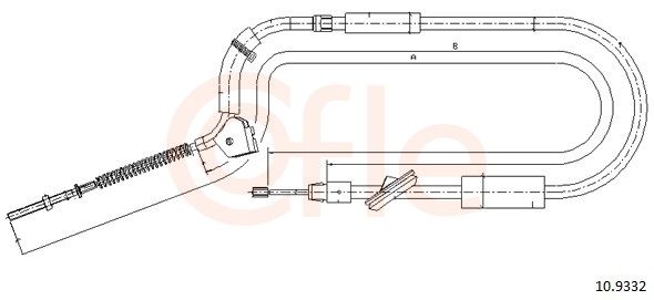 COFLE 10.9332 Cable Pull, parking brake