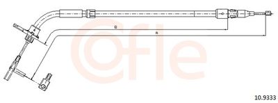 Cable Pull, parking brake COFLE 10.9333