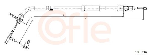 COFLE 10.9334 Cable Pull, parking brake