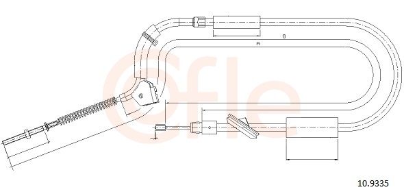 COFLE 10.9335 Cable Pull, parking brake