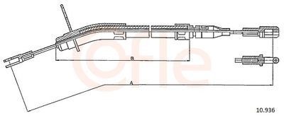 Cable Pull, parking brake COFLE 10.936