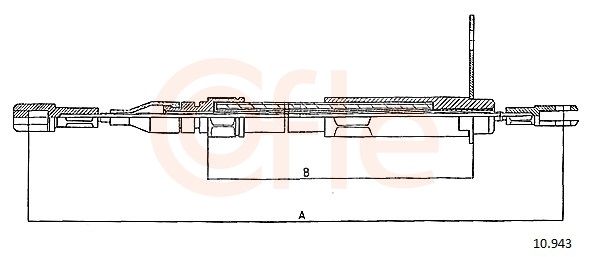 COFLE 10.943 Cable Pull, parking brake