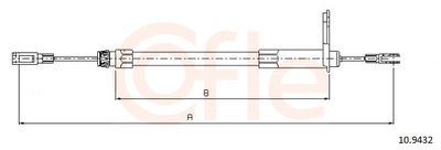Cable Pull, parking brake COFLE 10.9432