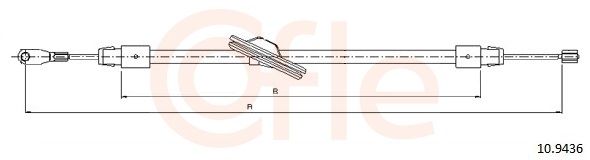 COFLE 10.9436 Cable Pull, parking brake