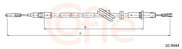 COFLE 10.9444 Cable Pull, parking brake
