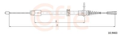 Cable Pull, parking brake COFLE 10.9463