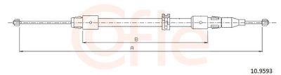 Cable Pull, parking brake COFLE 10.9593