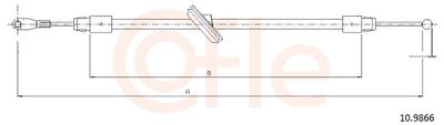 Cable Pull, parking brake COFLE 10.9866
