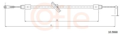 Cable Pull, parking brake COFLE 10.9868