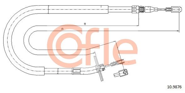 COFLE 10.9876 Cable Pull, parking brake
