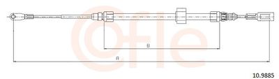 Cable Pull, parking brake COFLE 10.9885