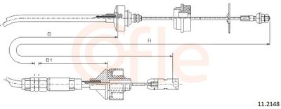 Cable Pull, clutch control COFLE 11.2148