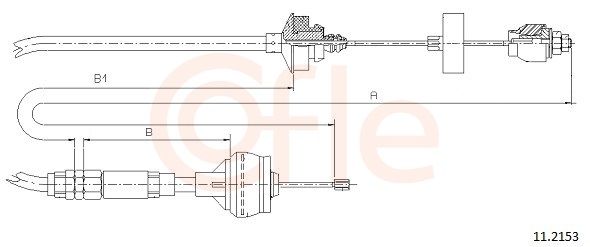COFLE 11.2153 Cable Pull, clutch control