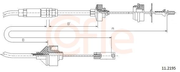 COFLE 11.2195 Cable Pull, clutch control