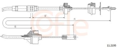 Cable Pull, clutch control COFLE 11.2195