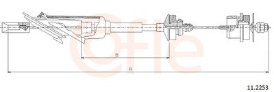 Cable Pull, clutch control COFLE 11.2253