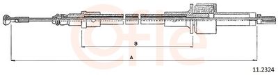 Cable Pull, clutch control COFLE 11.2324