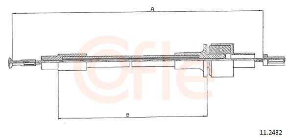 COFLE 11.2432 Cable Pull, clutch control