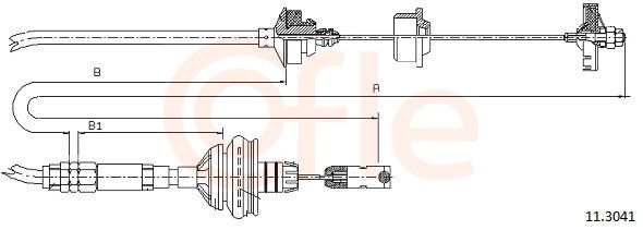 COFLE 11.3041 Cable Pull, clutch control