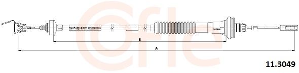 COFLE 11.3049 Cable Pull, clutch control