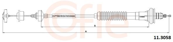 COFLE 11.3058 Cable Pull, clutch control