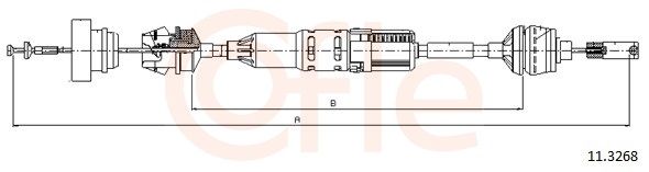 COFLE 11.3268 Cable Pull, clutch control