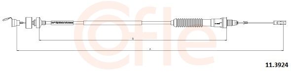 COFLE 11.3924 Cable Pull, clutch control