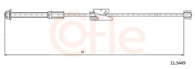 Cable Pull, parking brake COFLE 11.5449