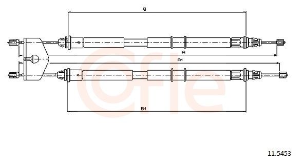 COFLE 11.5453 Cable Pull, parking brake