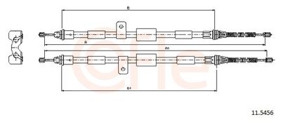 Cable Pull, parking brake COFLE 11.5456