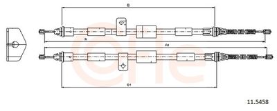 Cable Pull, parking brake COFLE 11.5458
