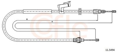 Cable Pull, parking brake COFLE 11.5494
