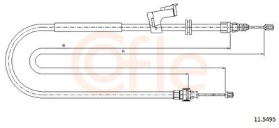 Cable Pull, parking brake COFLE 11.5495