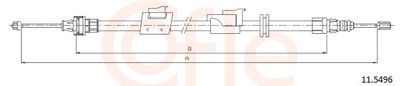 Cable Pull, parking brake COFLE 11.5496