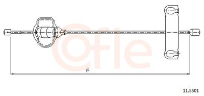 Cable Pull, parking brake COFLE 11.5501