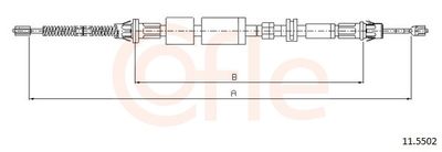 Cable Pull, parking brake COFLE 11.5502