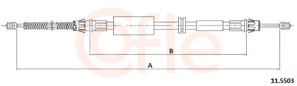 COFLE 11.5503 Cable Pull, parking brake