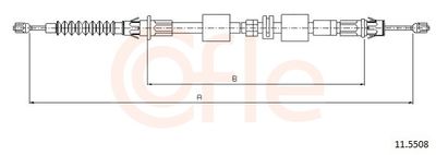 Cable Pull, parking brake COFLE 11.5508