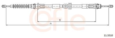 Cable Pull, parking brake COFLE 11.5510