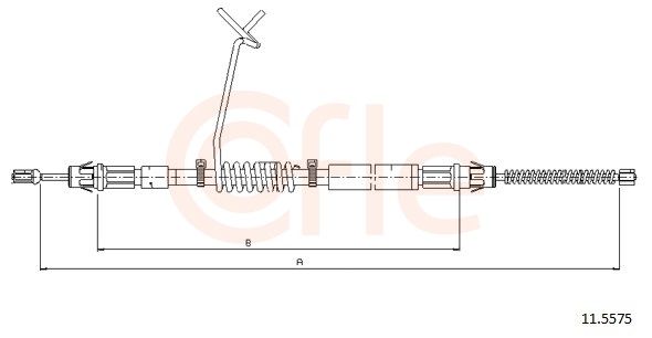 COFLE 11.5575 Cable Pull, parking brake