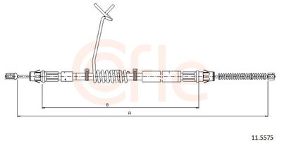 Cable Pull, parking brake COFLE 11.5575
