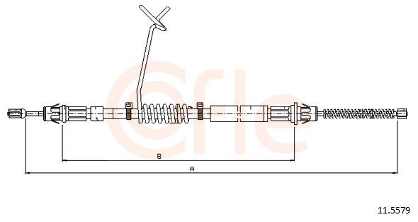 COFLE 11.5579 Cable Pull, parking brake