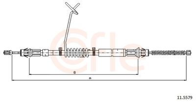 Cable Pull, parking brake COFLE 11.5579