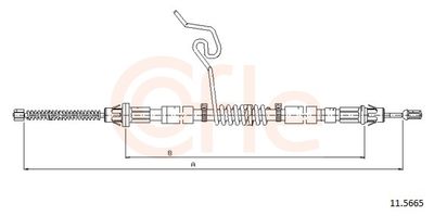 Cable Pull, parking brake COFLE 11.5665