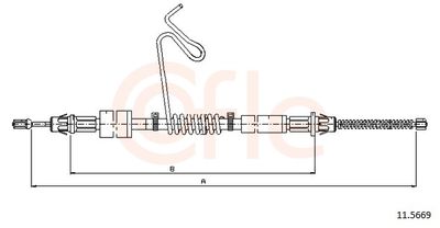 Cable Pull, parking brake COFLE 11.5669